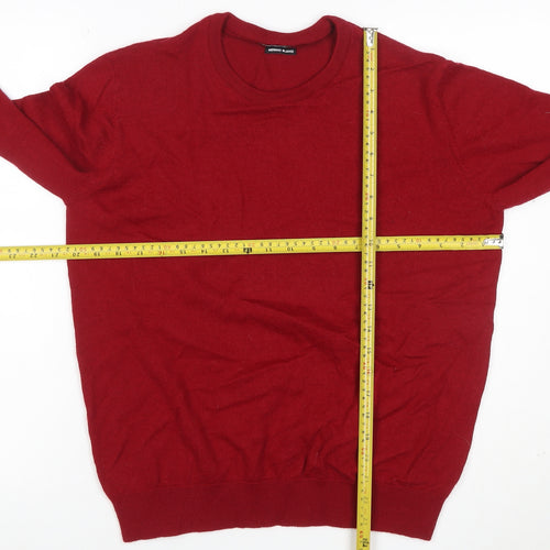 Dunnes Men’s Red XL Merino Blend Crew Neck Pullover Jumper