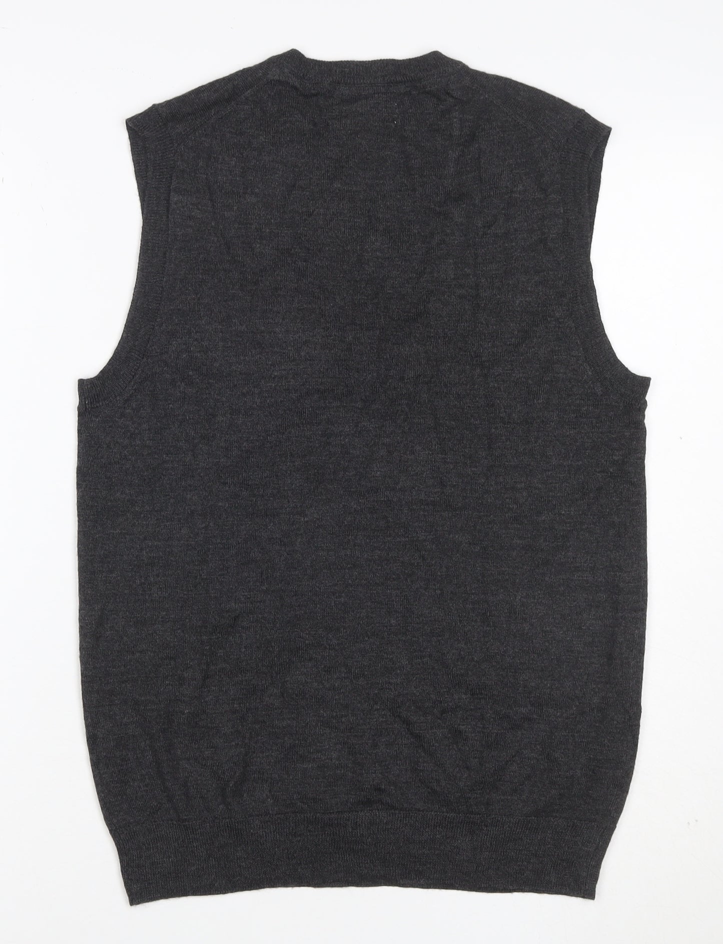 Club Room Men’s Grey Wool Blend V-Neck Knit Vest Size S Classic