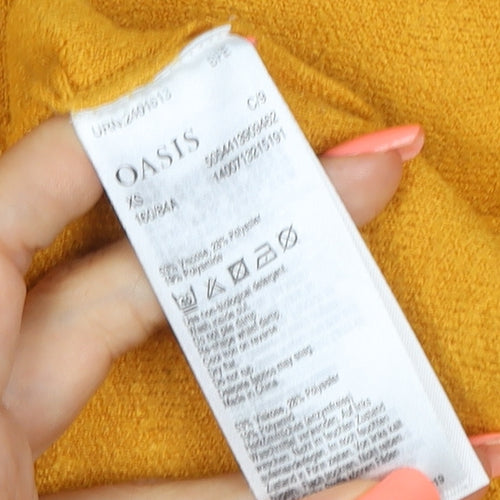 Oasis Women’s Yellow Size 18 Textured Knit Crew Neck Jumper