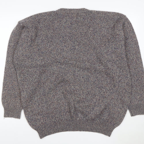 Bhs Men’s Grey XL Pure New Wool Crew Neck Chunky Knit Pullover