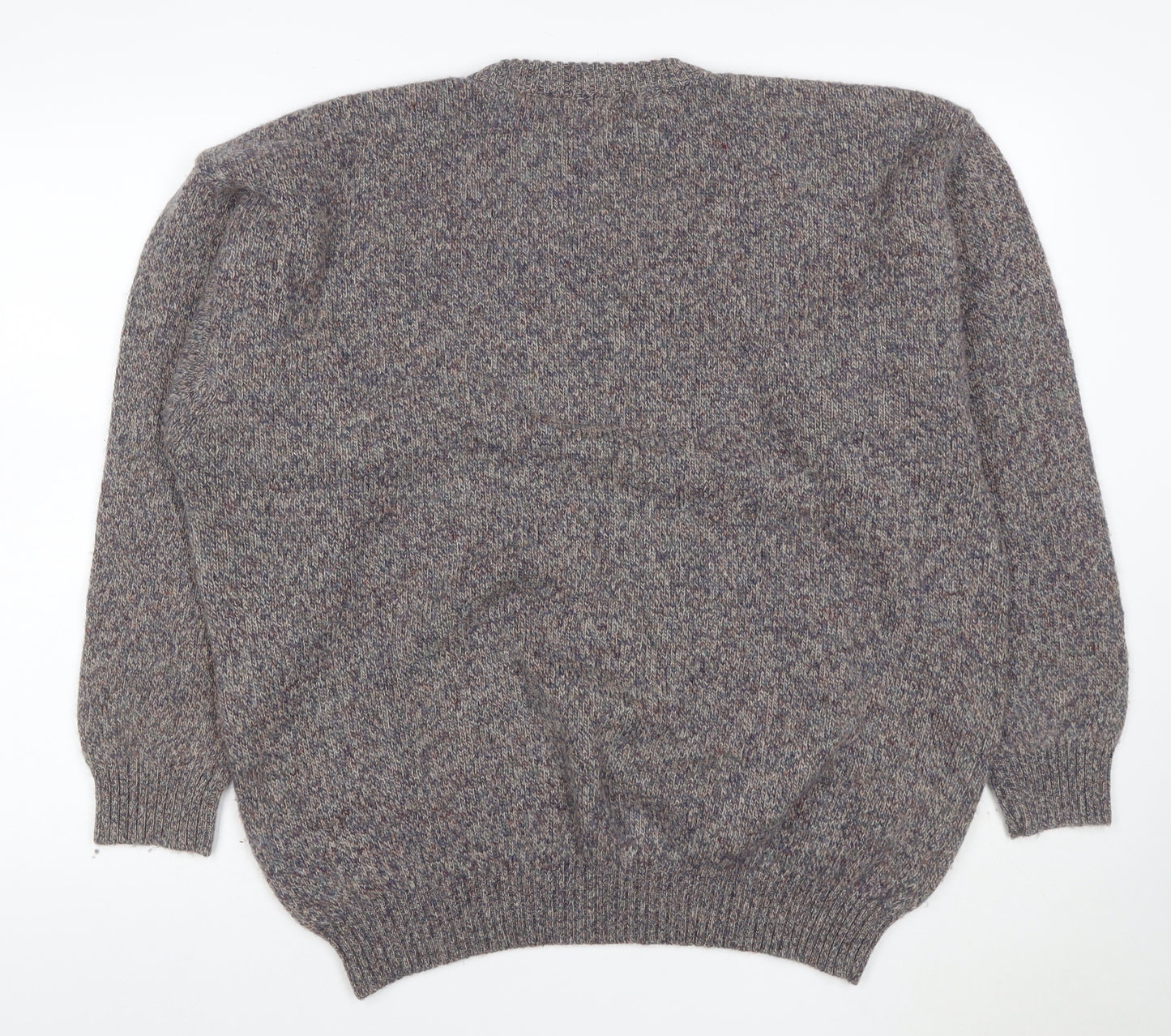 Bhs Men’s Grey XL Pure New Wool Crew Neck Chunky Knit Pullover