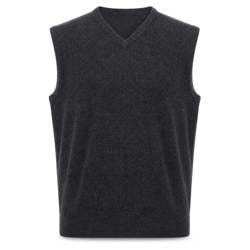 Dockers Men’s Grey L V-Neck Sleeveless Knit Jumper Vest
