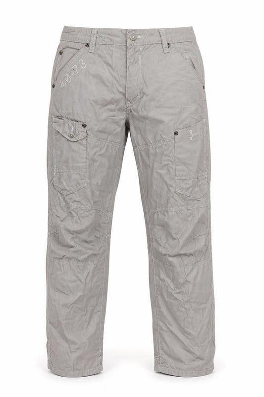 Front view of Marc Ecko Men’s Grey 33/32 Straight Cut Cargo Trousers Cotton