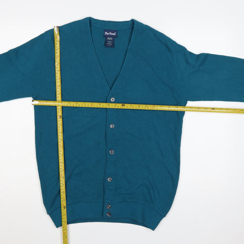 Par Four Women’s Blue M Vintage V-Neck Button Knit Cardigan