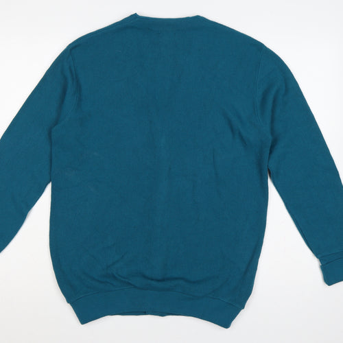 Par Four Women’s Blue M Vintage V-Neck Button Knit Cardigan