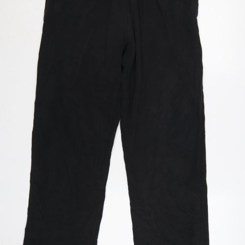 Marks & Spencer Men's Black 36in 31in Straight Elastic Waist Trousers
