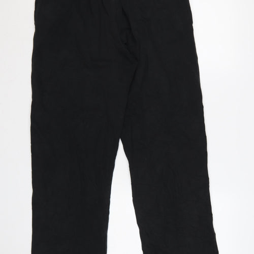 Marks & Spencer Men's Black 36in 31in Straight Elastic Waist Trousers