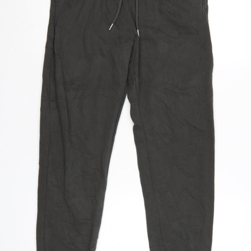 Next Men’s Black S Regular Leg Fleece Jogger Sweatpants Drawstring