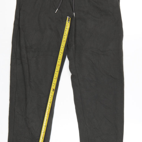 Next Men’s Black S Regular Leg Fleece Jogger Sweatpants Drawstring