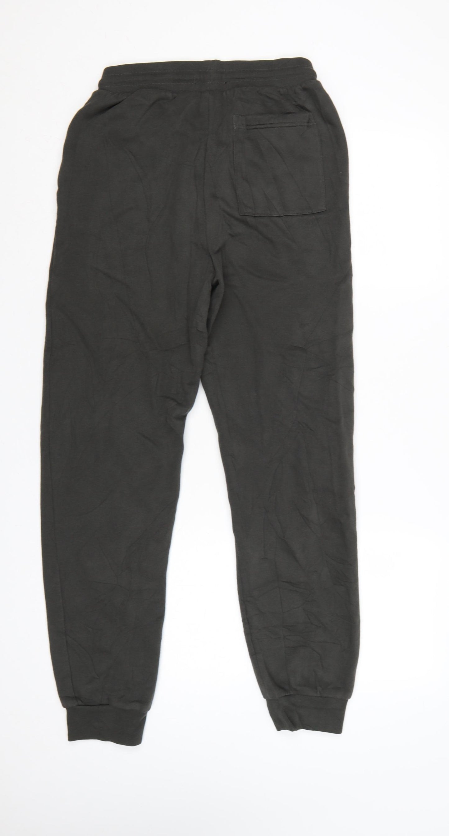 Next Men’s Black S Regular Leg Fleece Jogger Sweatpants Drawstring