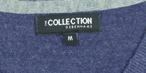 The Collection Debenhams Men’s Blue Medium V-Neck Acrylic Pullover Jumper