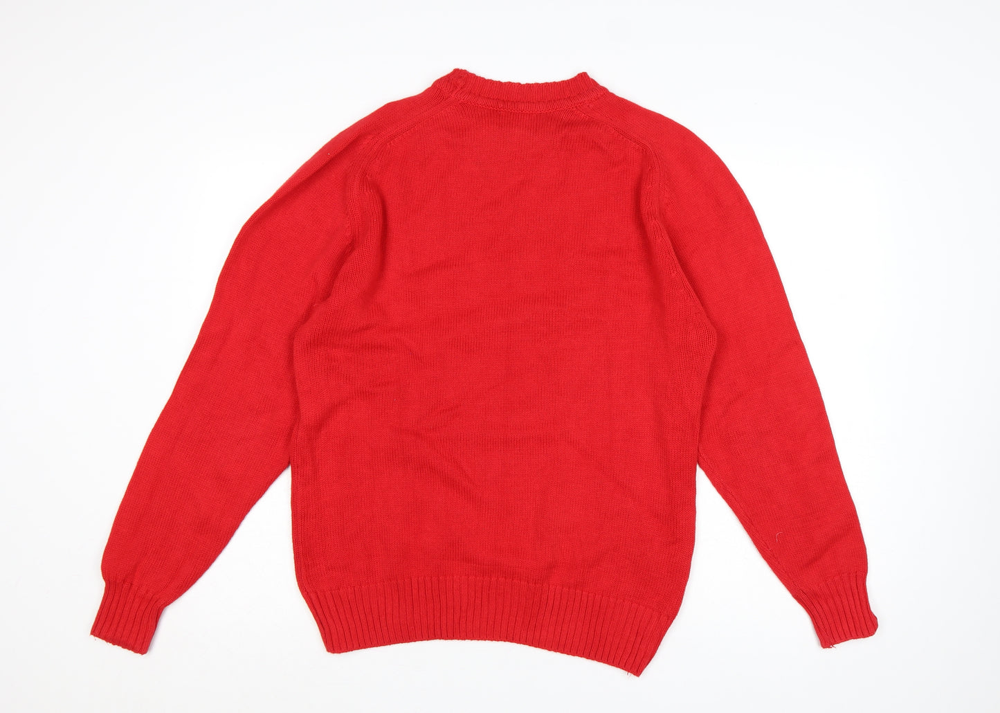 The Fox Collection Women’s Red L Cable Knit Cotton Jumper