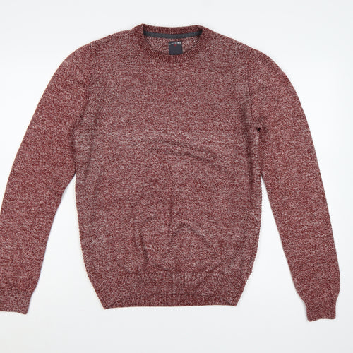 Devred 1902 Men’s Red Marl Cotton Blend Crew Neck Pullover Jumper M