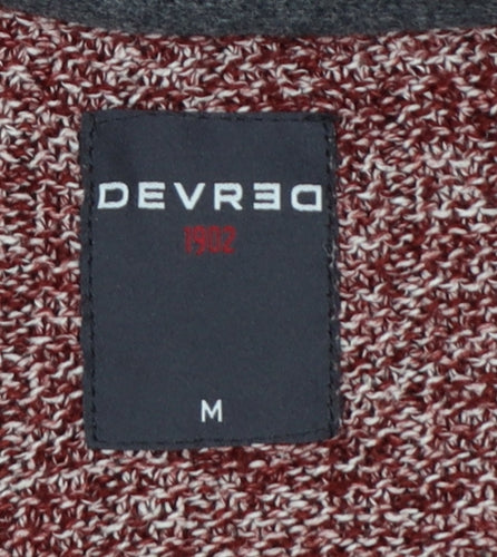 Devred 1902 Men’s Red Marl Cotton Blend Crew Neck Pullover Jumper M