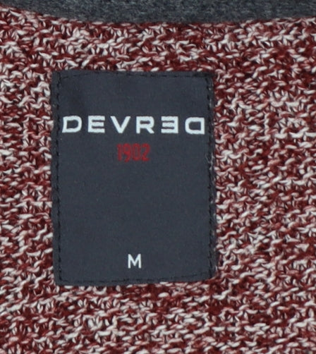 Devred 1902 Men’s Red Marl Cotton Blend Crew Neck Pullover Jumper M