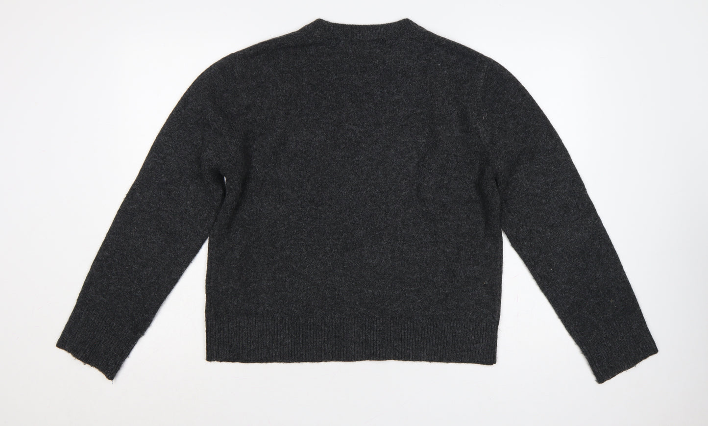 M&S Women Grey Medium Jingle Sequin Christmas Knit Jumper