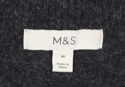 M&S Women Grey Medium Jingle Sequin Christmas Knit Jumper