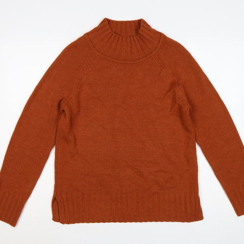 Next Women’s Orange Roll Neck Knit Pullover Jumper Size S