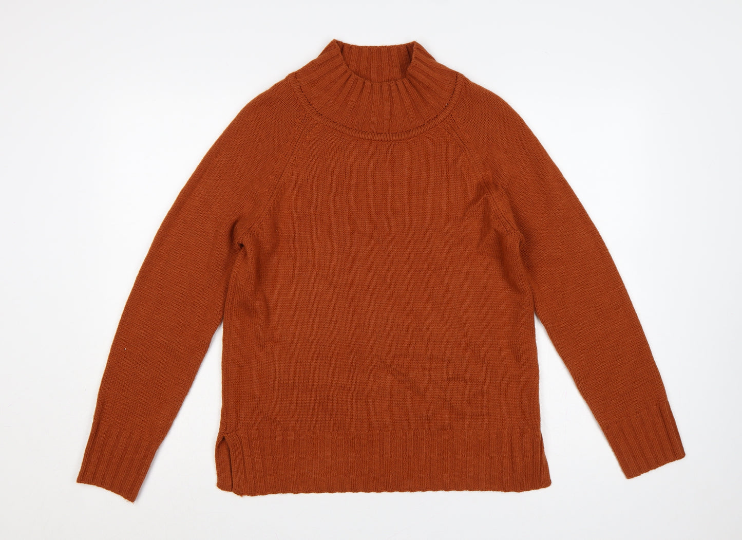 Next Women’s Orange Roll Neck Knit Pullover Jumper Size S