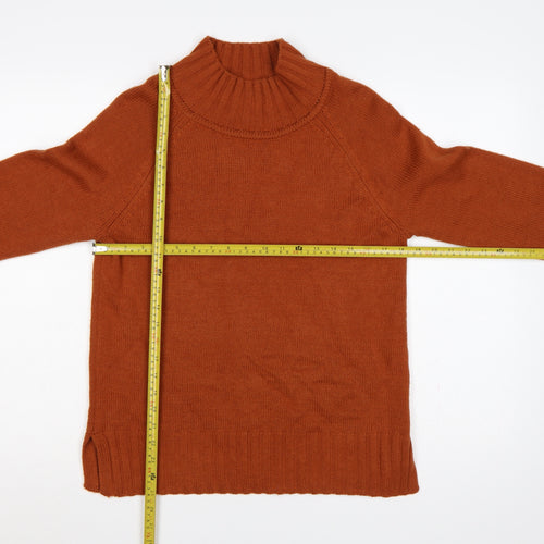 Next Women’s Orange Roll Neck Knit Pullover Jumper Size S