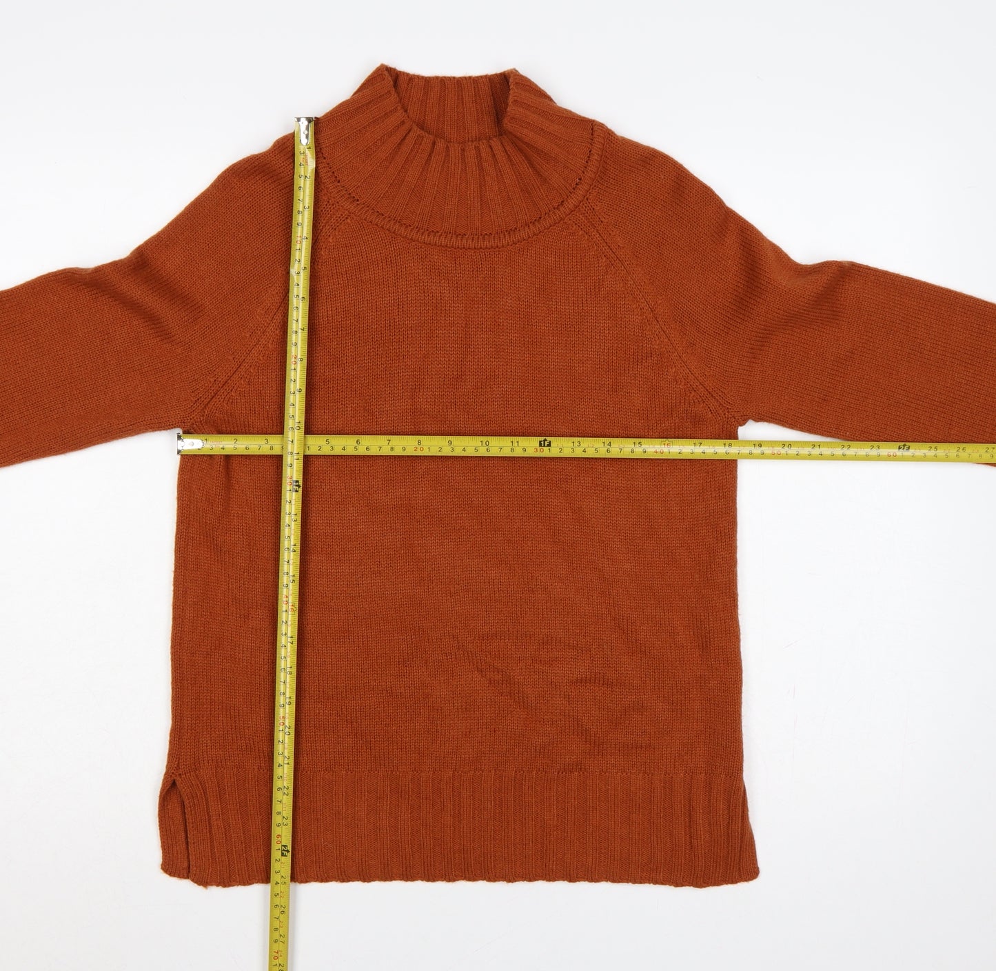 Next Women’s Orange Roll Neck Knit Pullover Jumper Size S