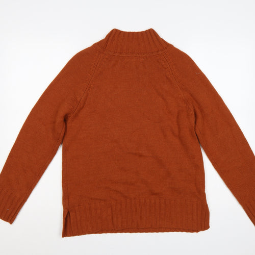 Next Women’s Orange Roll Neck Knit Pullover Jumper Size S