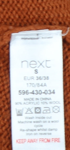 Next Women’s Orange Roll Neck Knit Pullover Jumper Size S