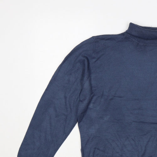 Tenue de Golfzoy Men’s Blue L Roll Neck Knit Pullover Golf Jumper