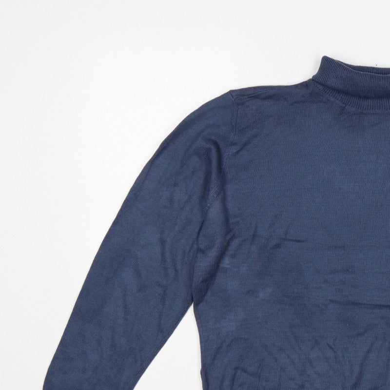 Tenue de Golfzoy Men’s Blue L Roll Neck Knit Pullover Golf Jumper