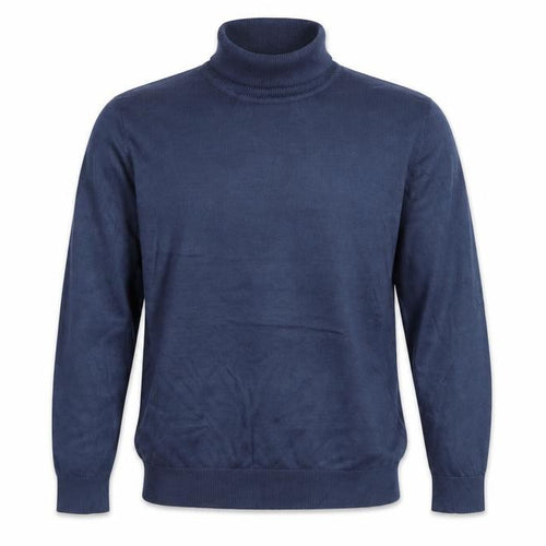 Tenue de Golfzoy Men’s Blue L Roll Neck Knit Pullover Golf Jumper