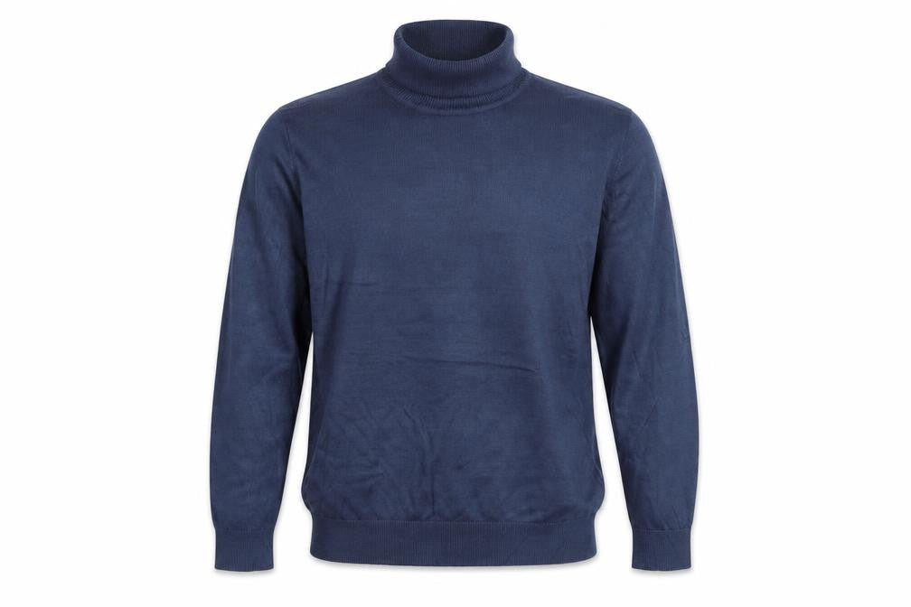 Tenue de Golfzoy Men’s Blue L Roll Neck Knit Pullover Golf Jumper