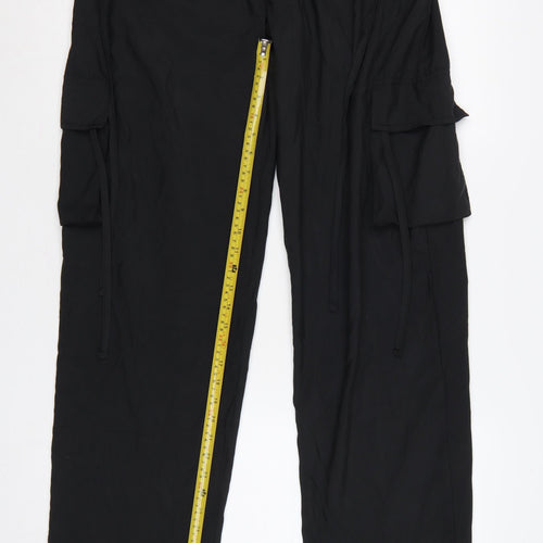 PrettyLittleThing Women Black Size 10 High Rise Cargo Trousers