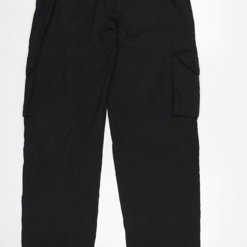 PrettyLittleThing Women Black Size 10 High Rise Cargo Trousers