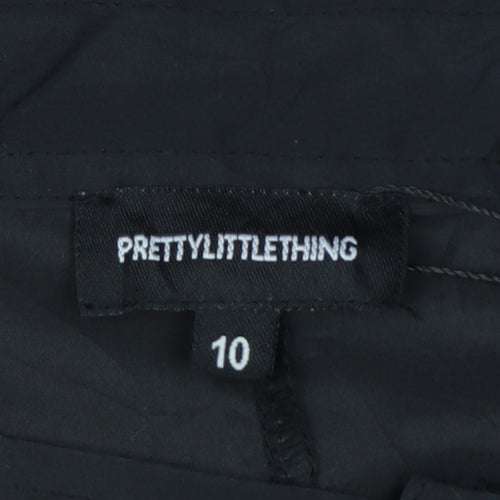 PrettyLittleThing Women Black Size 10 High Rise Cargo Trousers