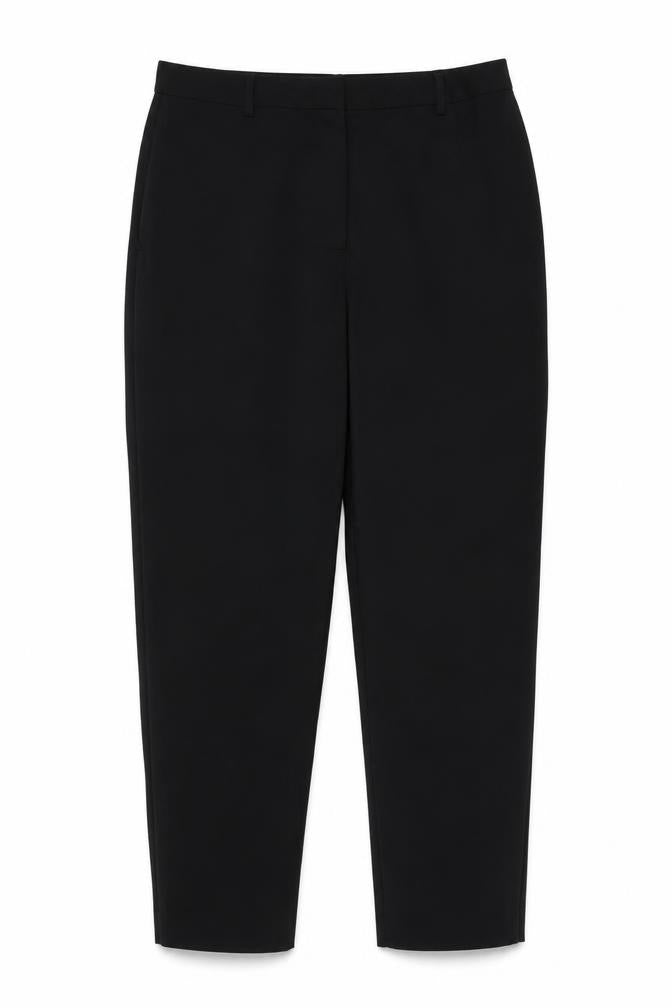 Marks and Spencer Women Black Size 16 Regular Straight Dress Trousers