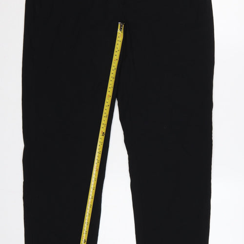 Marks and Spencer Women Black Size 16 Regular Straight Dress Trousers