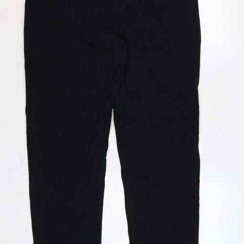 Marks and Spencer Women Black Size 16 Regular Straight Dress Trousers