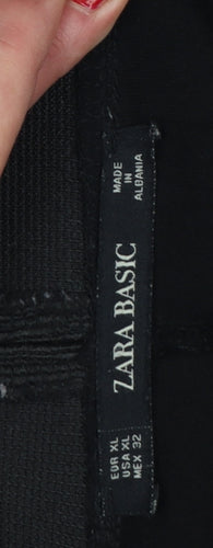Zara Basic Women Black XL Side Stripe Stretch Leggings