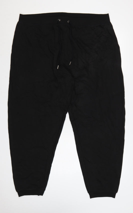 New Look Women’s Black Jogger Trousers UK 24 Plus Elastic Waist