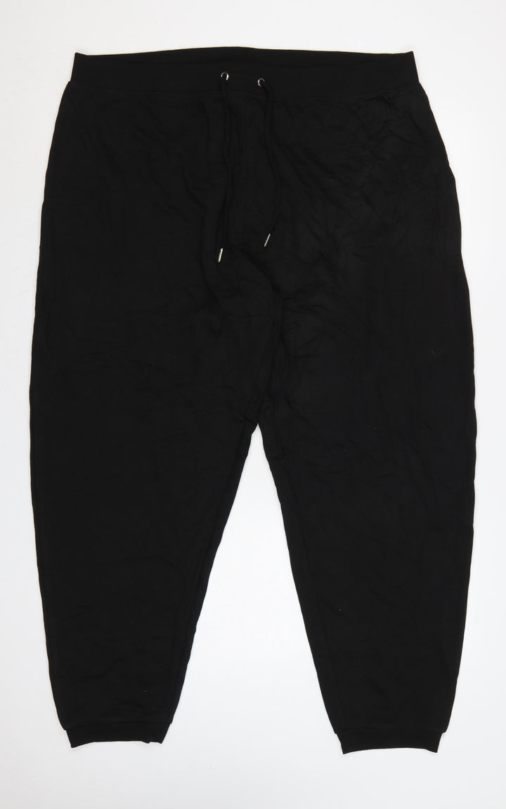 New Look Women’s Black Jogger Trousers UK 24 Plus Elastic Waist