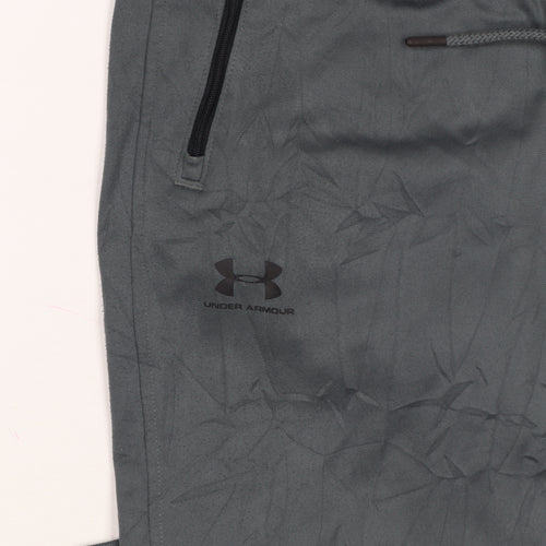 Under Armour Men's Grey S Jogger Trousers Loose Fit Zip Pockets
