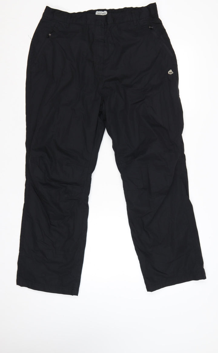 Craghoppers Women’s Black UK 16 Slim Walking Trousers Elastic Waist