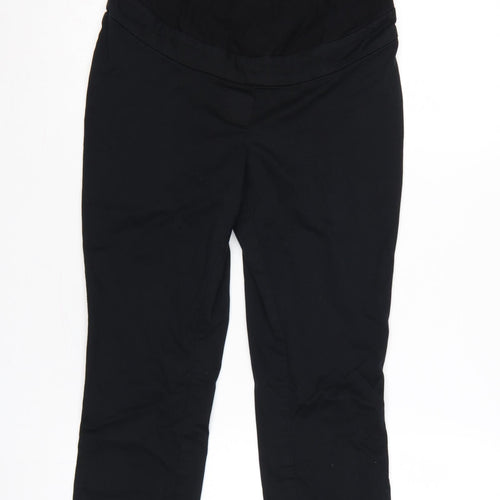 H&M MAMA Women Black S Maternity Straight Stretch Trousers