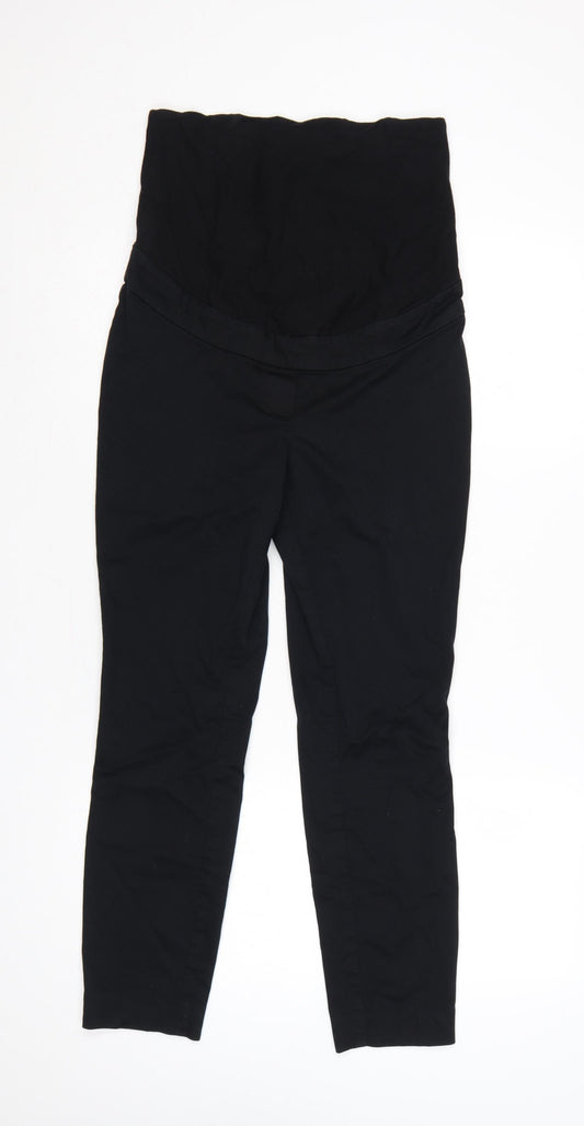 H&M MAMA Women Black S Maternity Straight Stretch Trousers