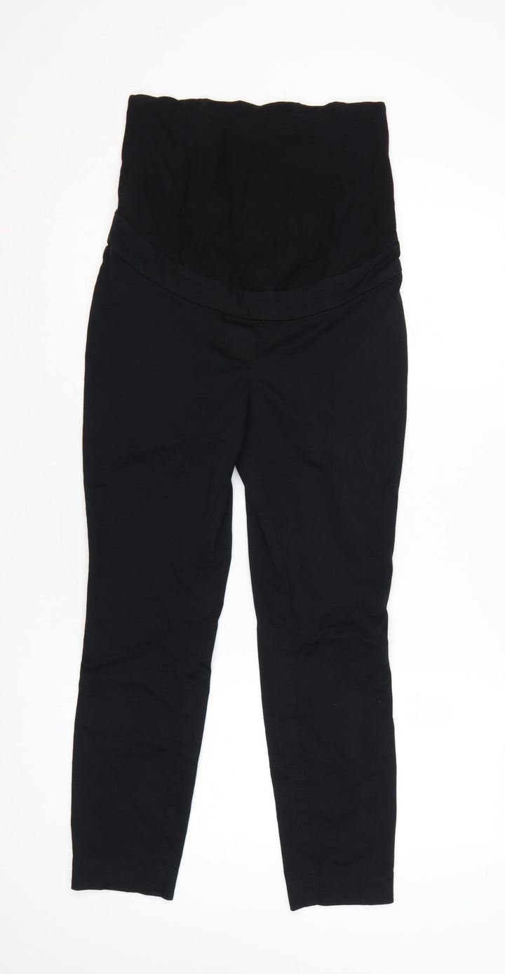 H&M MAMA Women Black S Maternity Straight Stretch Trousers