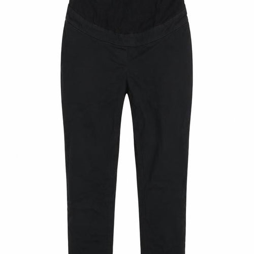 H&M MAMA Women Black S Maternity Straight Stretch Trousers