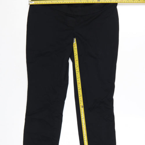 H&M MAMA Women Black S Maternity Straight Stretch Trousers