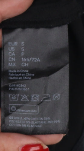 H&M MAMA Women Black S Maternity Straight Stretch Trousers