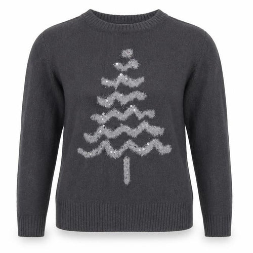Marks & Spencer Women Black S Christmas Tree Sequin Knit Jumper