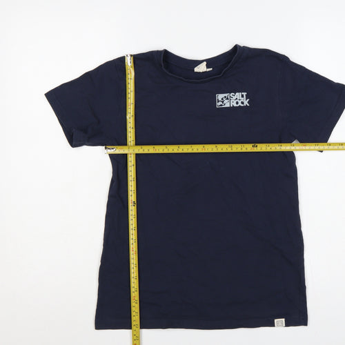 Saltrock Boys Blue 13 Years Basic Logo Cotton T-Shirt